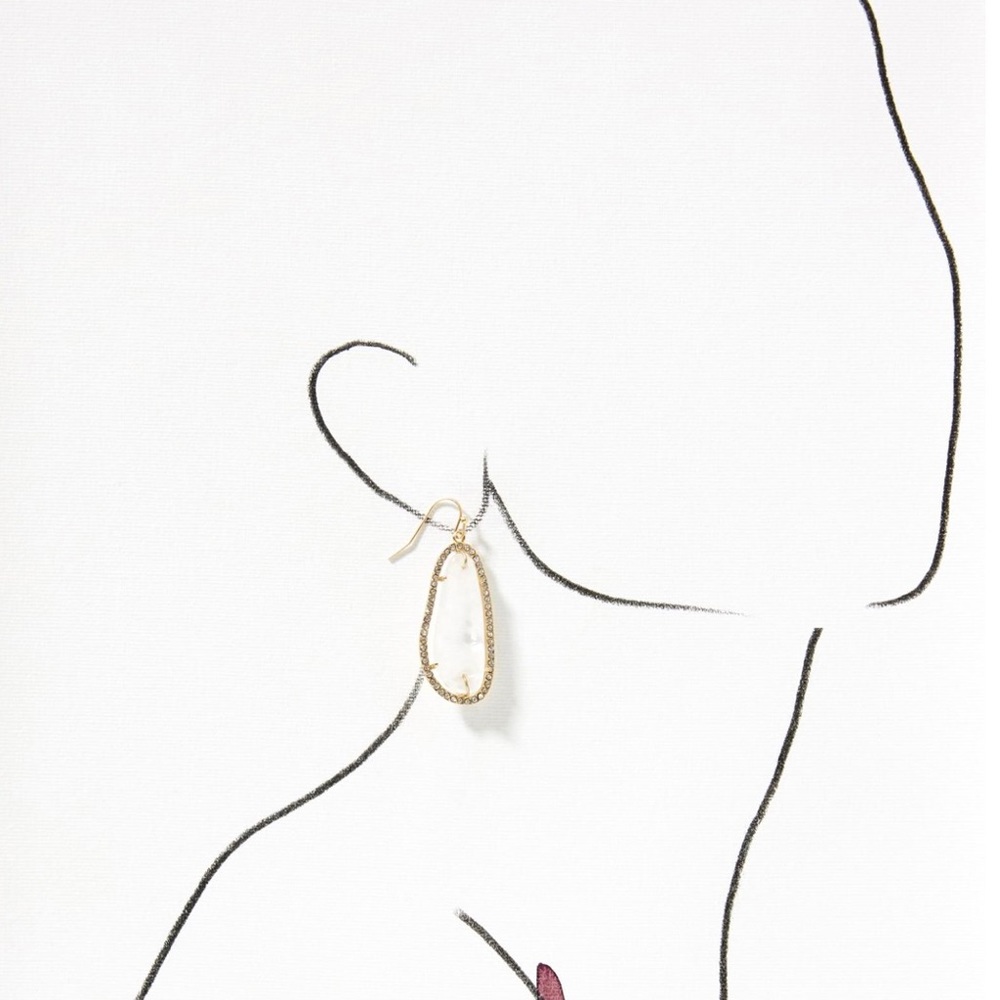NWT Anthropologie Sohla Moonstone Crystal Earrings - Picture 14 of 14